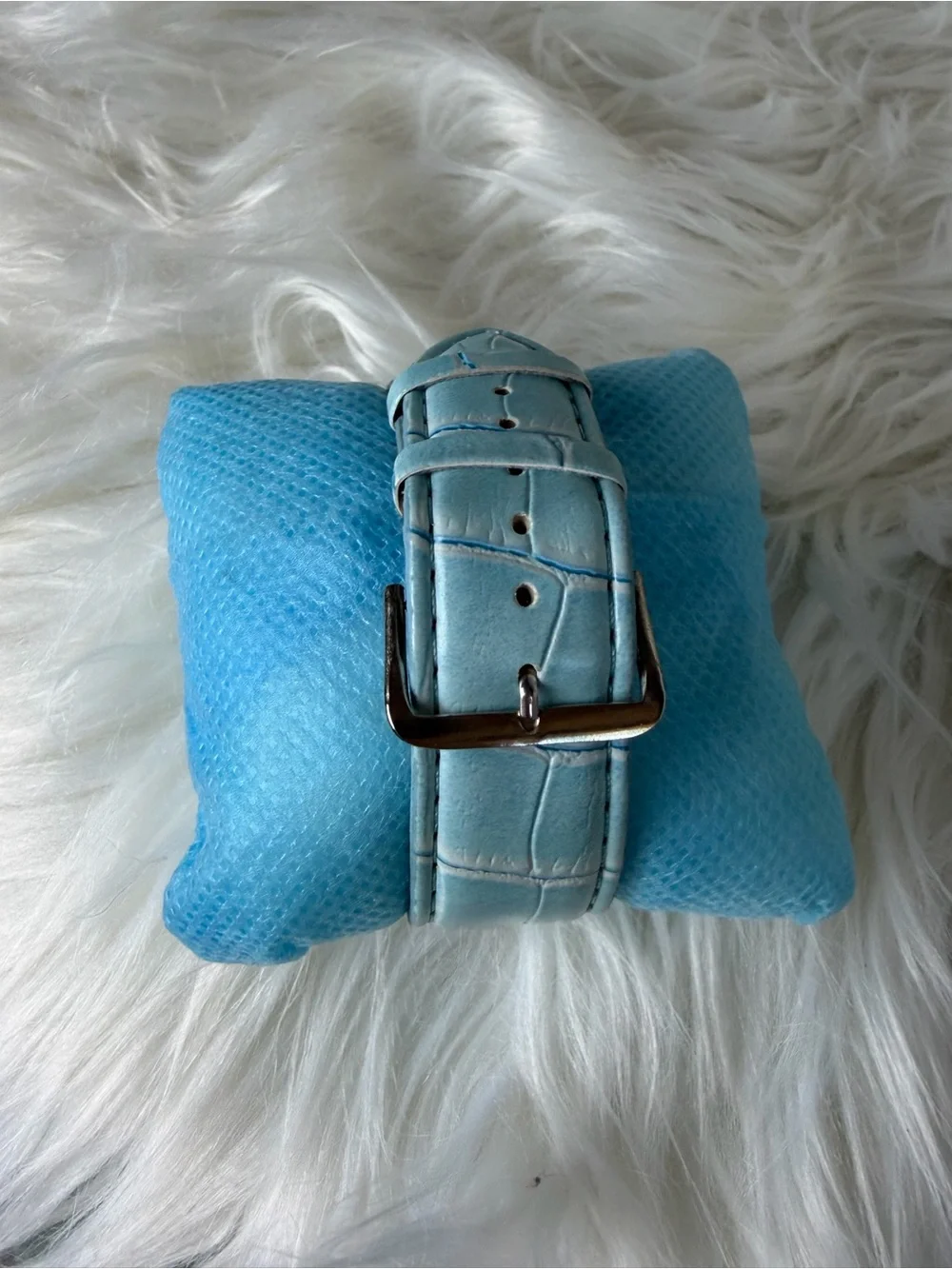 NWOT Y2K Playboy Bunny Light Blue Rhinestone Bling Watch